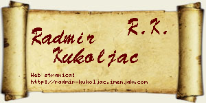 Radmir Kukoljac vizit kartica